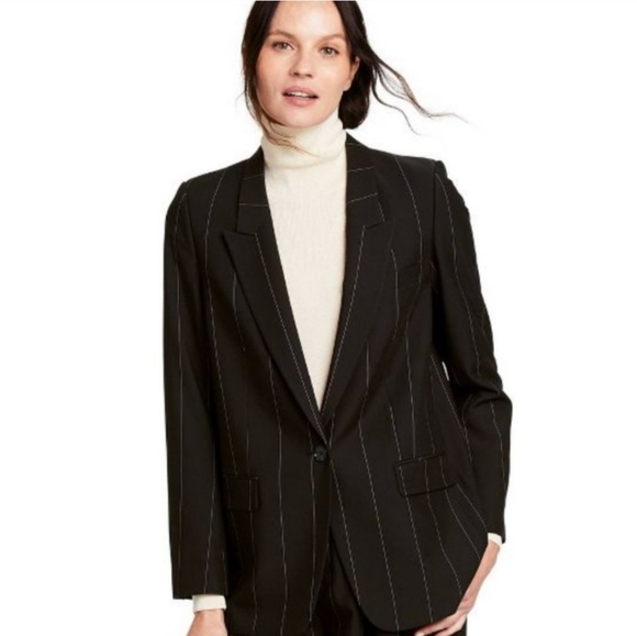 NWT Nili Lotan x Target Classic Black and White Pinstripe Blazer Size XS - Picture 5 of 13